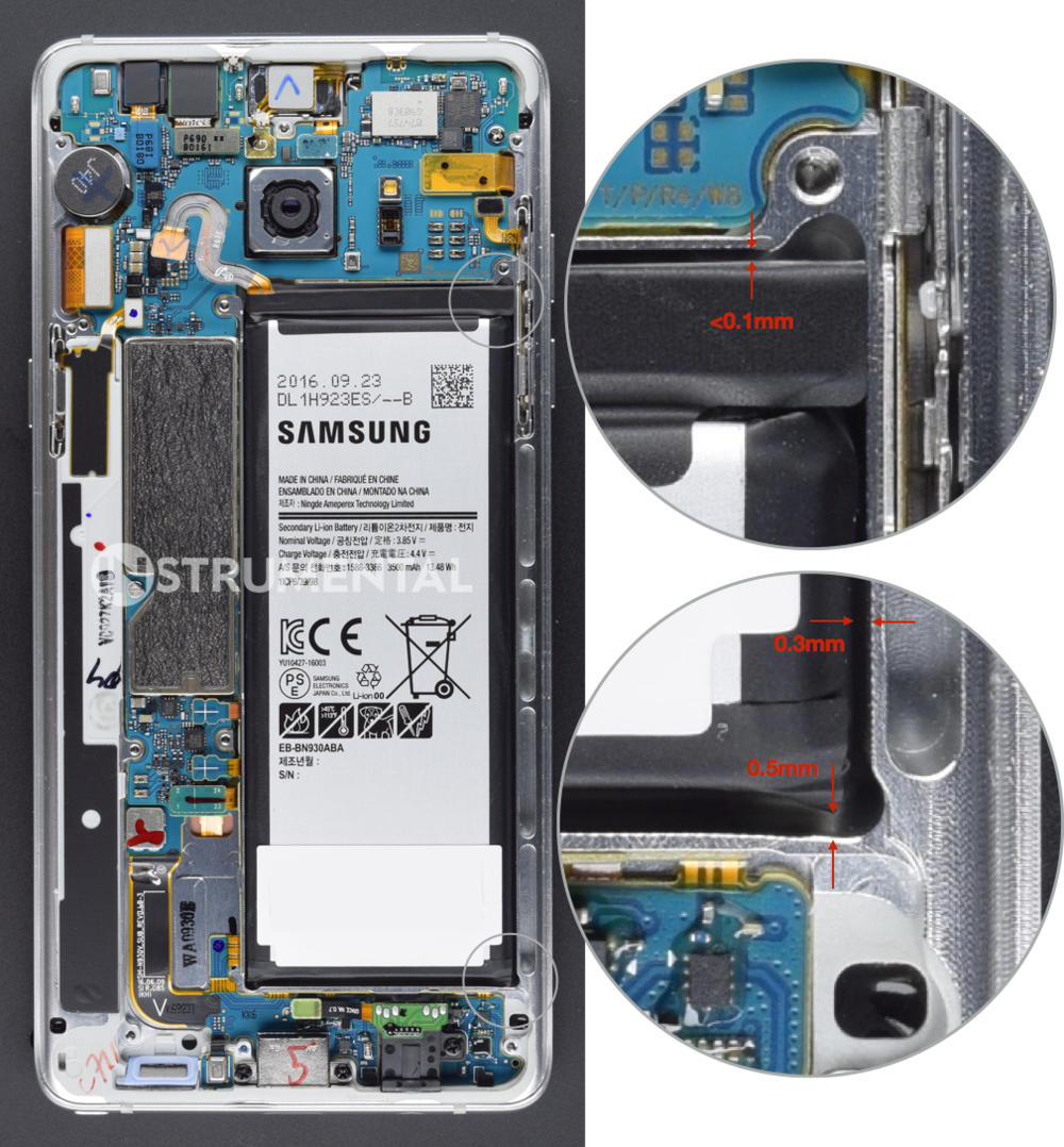 Samsungs ingenjörer gav inte batteriet tillräckligt med utrymme