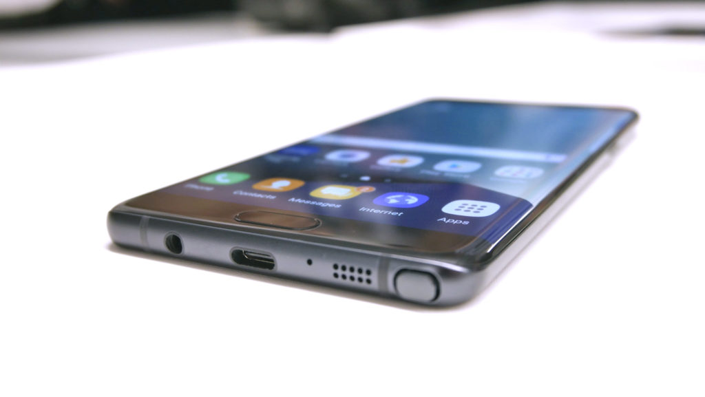 galaxy note 7 undersida usb typ c